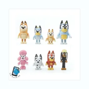12Pcs Bluey Family And Friends Dog Pet Action Figures 3'' Model Set Toy Kids Gift