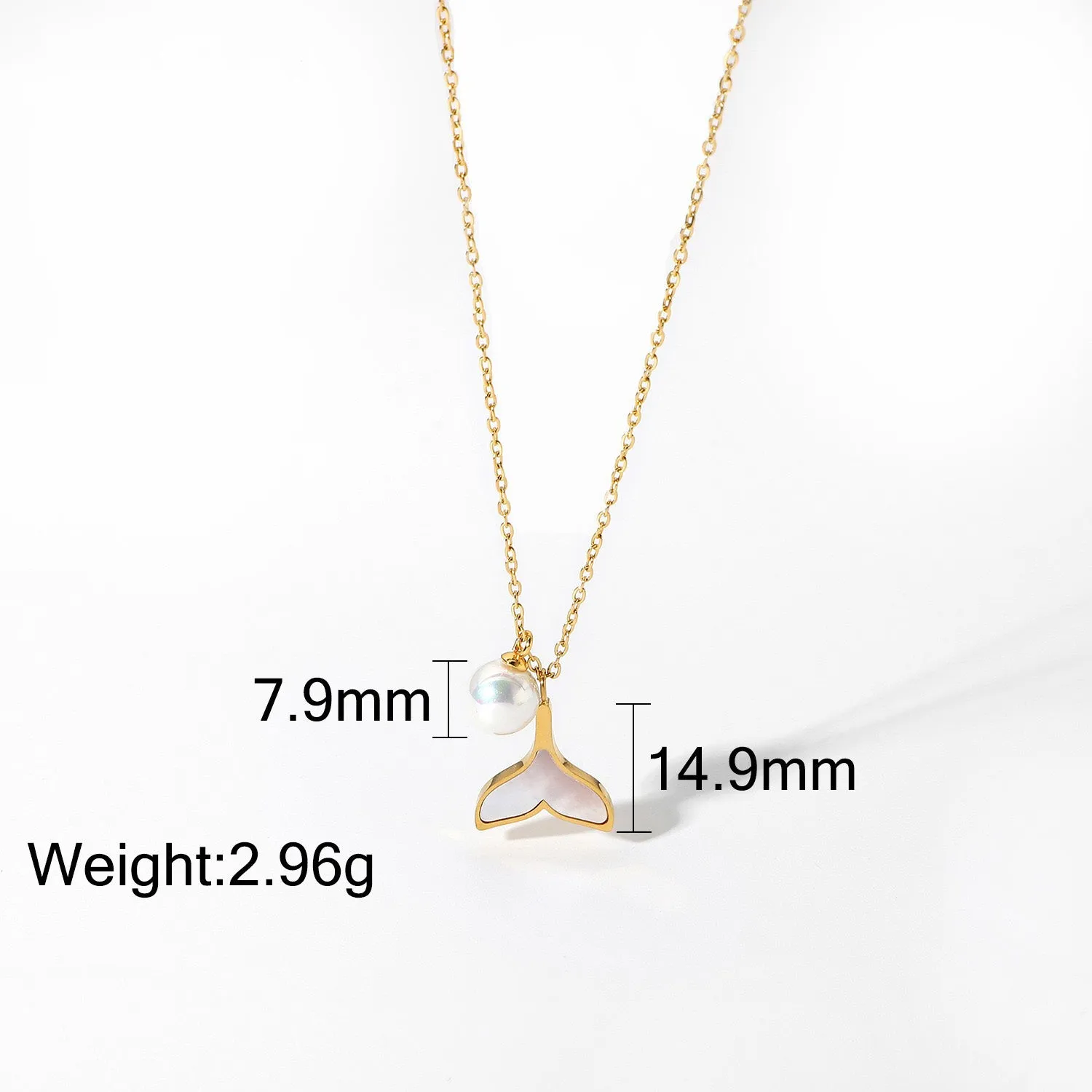 18K gold noble and luxurious shell/fishtail/starfish/conch/seahorse-shaped beach style necklace