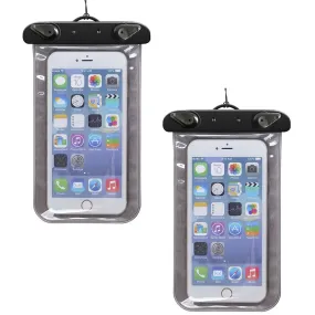2 Pcs Waterproof Underwater Phone Pouch Bag Pack Case For Cellphone CarKey Watch