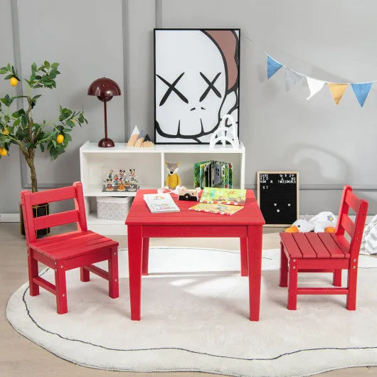 25.5 Inch Square Kids Activity Play Table-Red