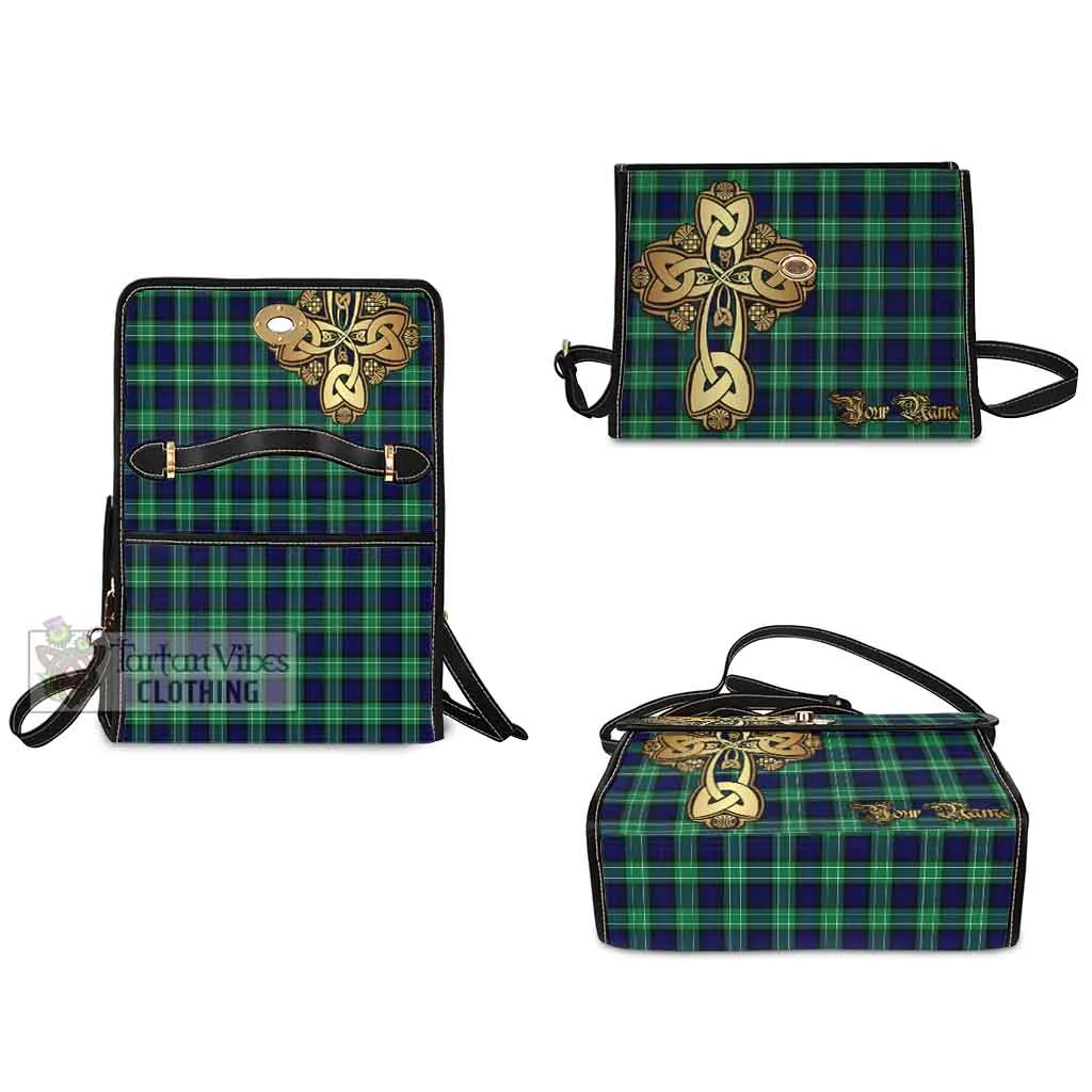 Abercrombie Tartan Waterproof Canvas Bag Golden Thistle Celtic Cross Style