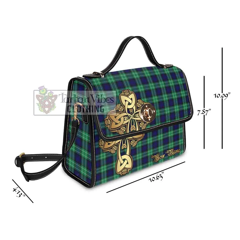 Abercrombie Tartan Waterproof Canvas Bag Golden Thistle Celtic Cross Style