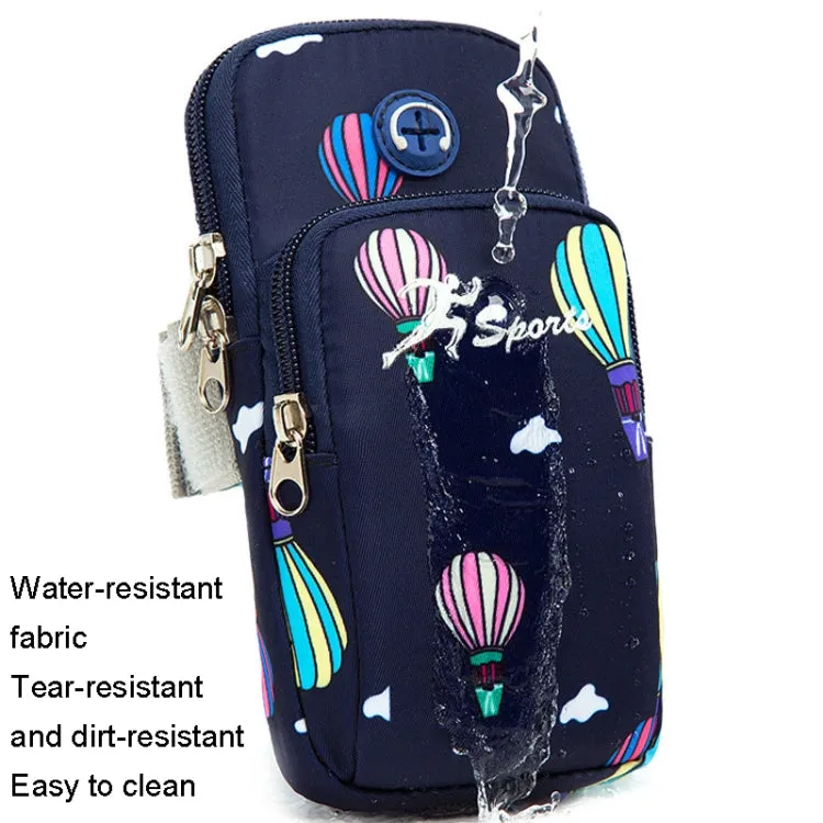 B081 Large Running Phone Arm Bag Outdoor Sports Fitness Bag(Dark Blue)