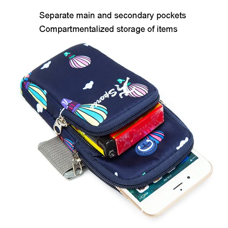 B081 Large Running Phone Arm Bag Outdoor Sports Fitness Bag(Dark Blue)
