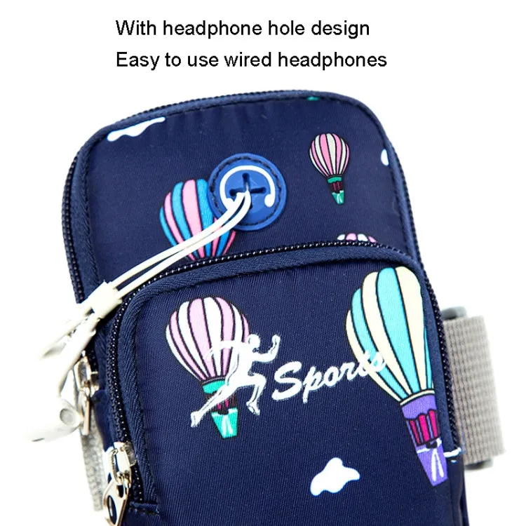 B081 Large Running Phone Arm Bag Outdoor Sports Fitness Bag(Dark Blue)