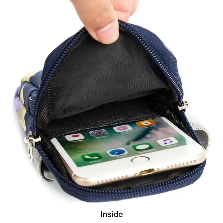 B081 Large Running Phone Arm Bag Outdoor Sports Fitness Bag(Dark Blue)