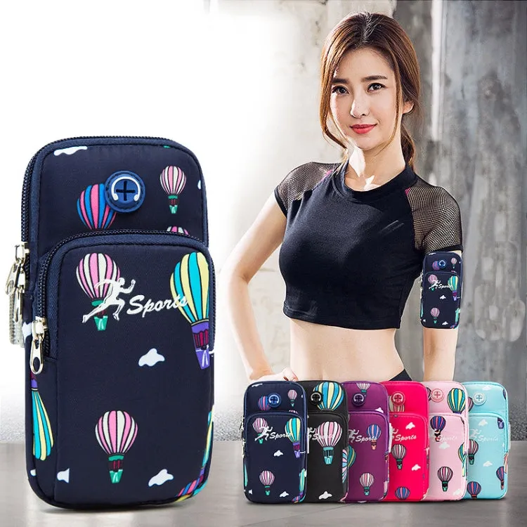B081 Large Running Phone Arm Bag Outdoor Sports Fitness Bag(Dark Blue)