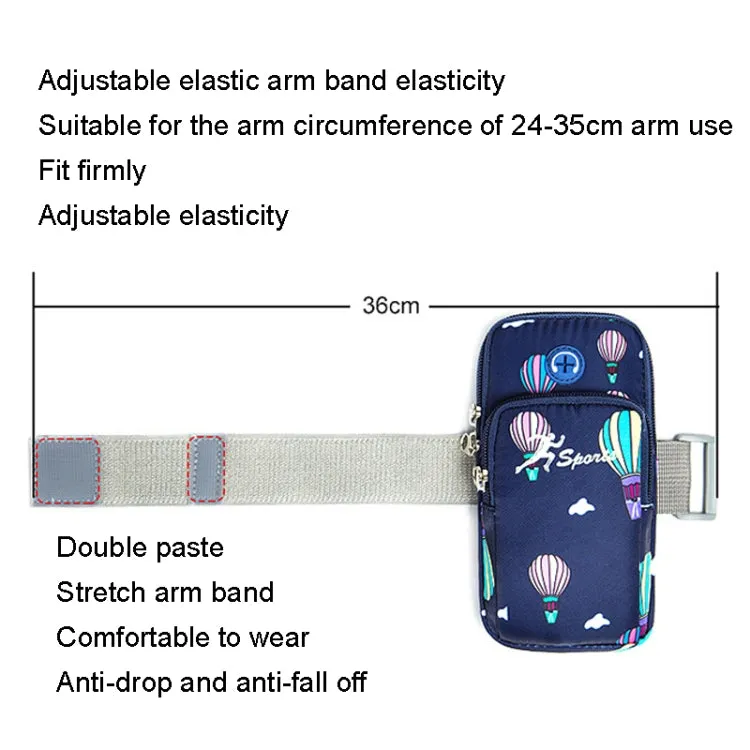 B081 Large Running Phone Arm Bag Outdoor Sports Fitness Bag(Dark Blue)