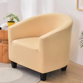 Beige Barrel Chair Cover