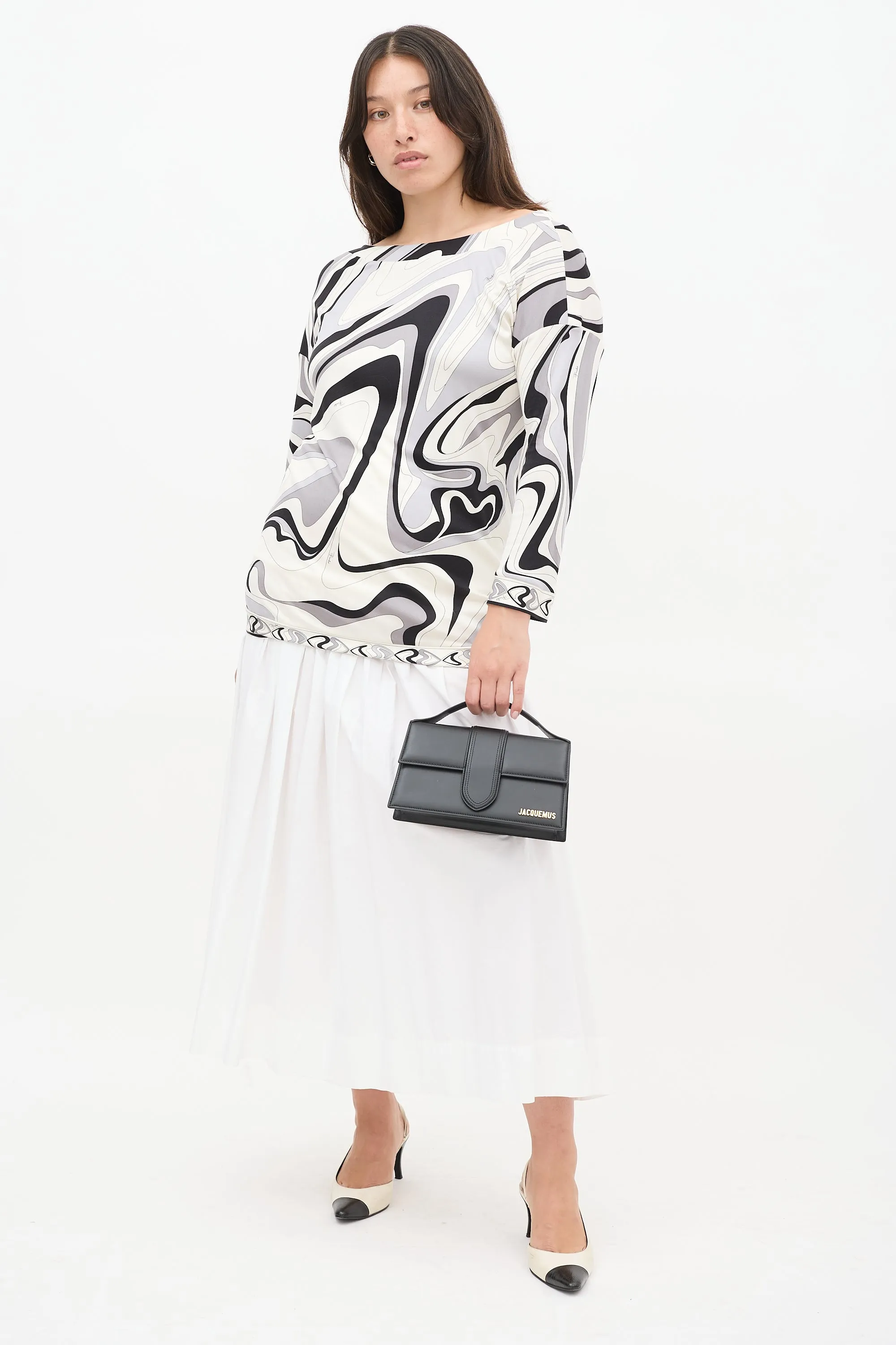 Black Leather Le Grand Bambino Bag