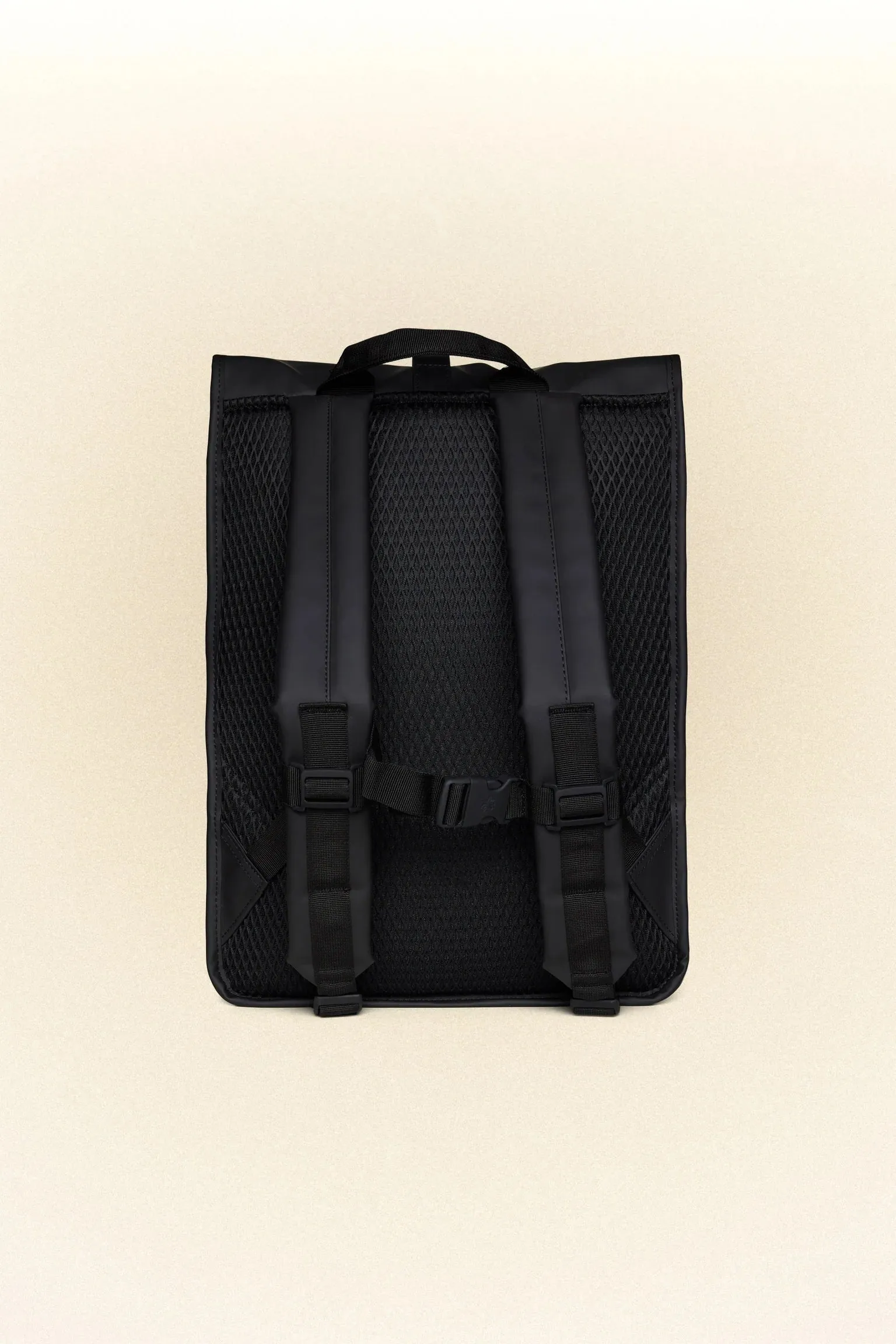 Black Mesh Rolltop Rucksack