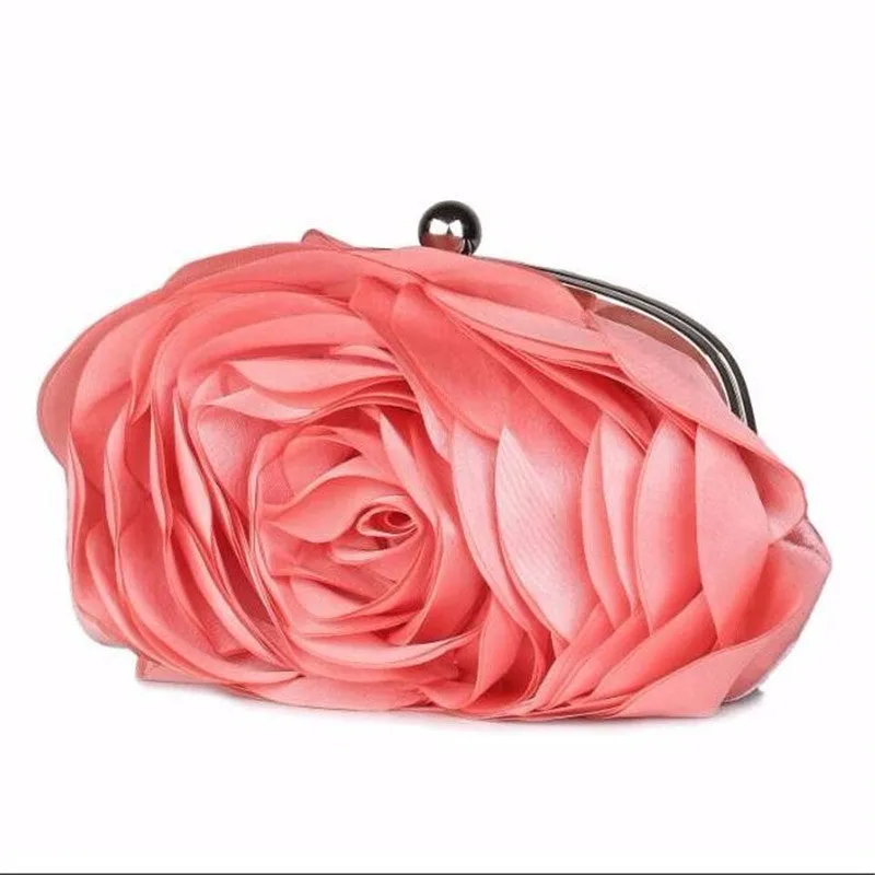 Bold Rose Detail Clutch