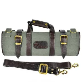 Boldric 17 Pocket Canvas Knife Bag, Green