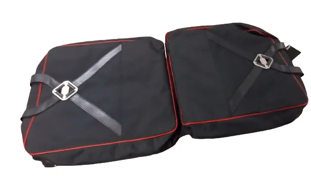 Boot Rack Bag, Black with Red Piping - 124