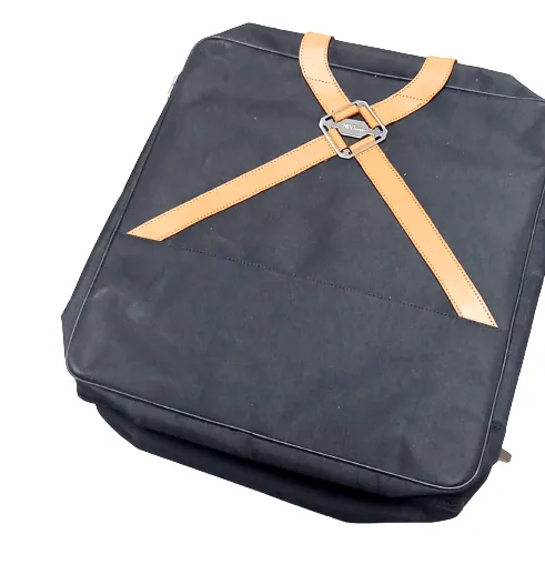 Boot Rack Bag, Black with Tan Piping - 124