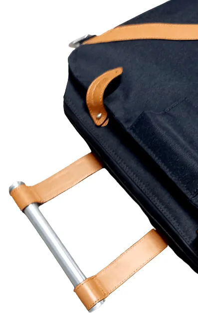 Boot Rack Bag, Black with Tan Piping - 124