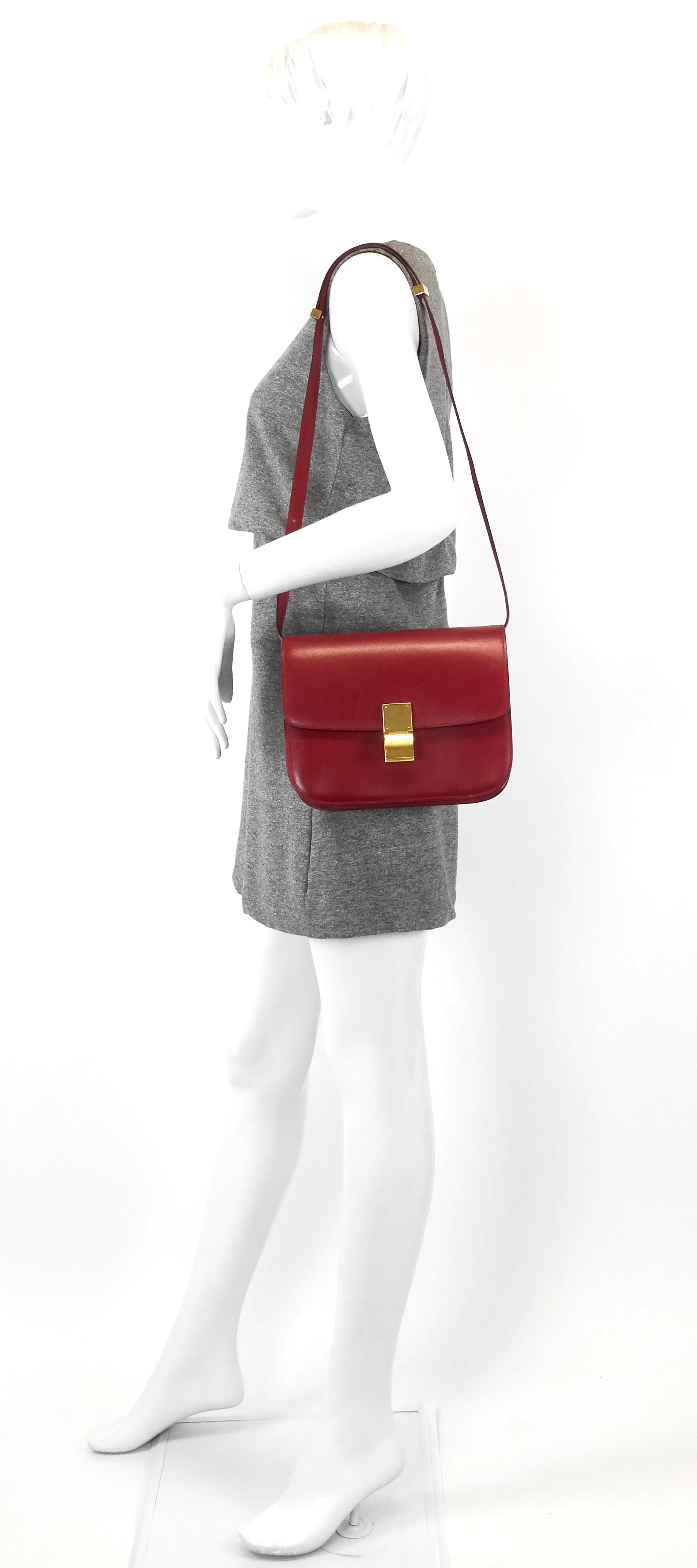 Box Flap Medium Calf Leather Bag