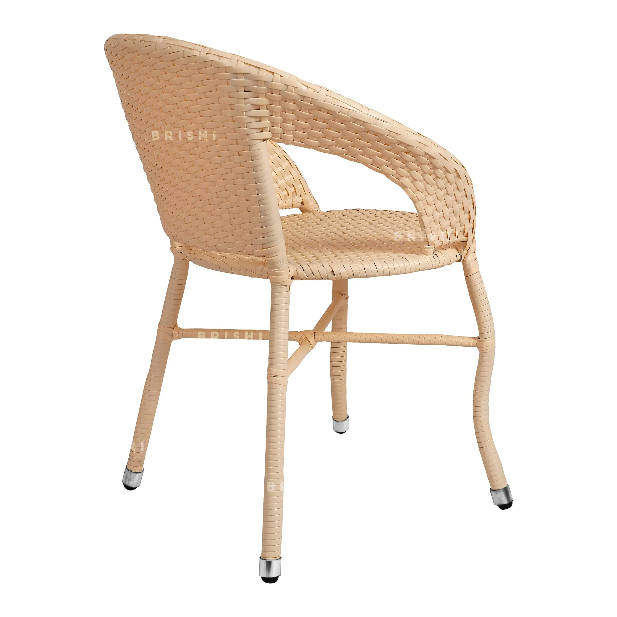BRISHI Garden Patio Seating Chair and Table Set Outdoor Balcony Garden Coffee Table Set Furniture with 1 Table and 4 Chairs Set (Cream)