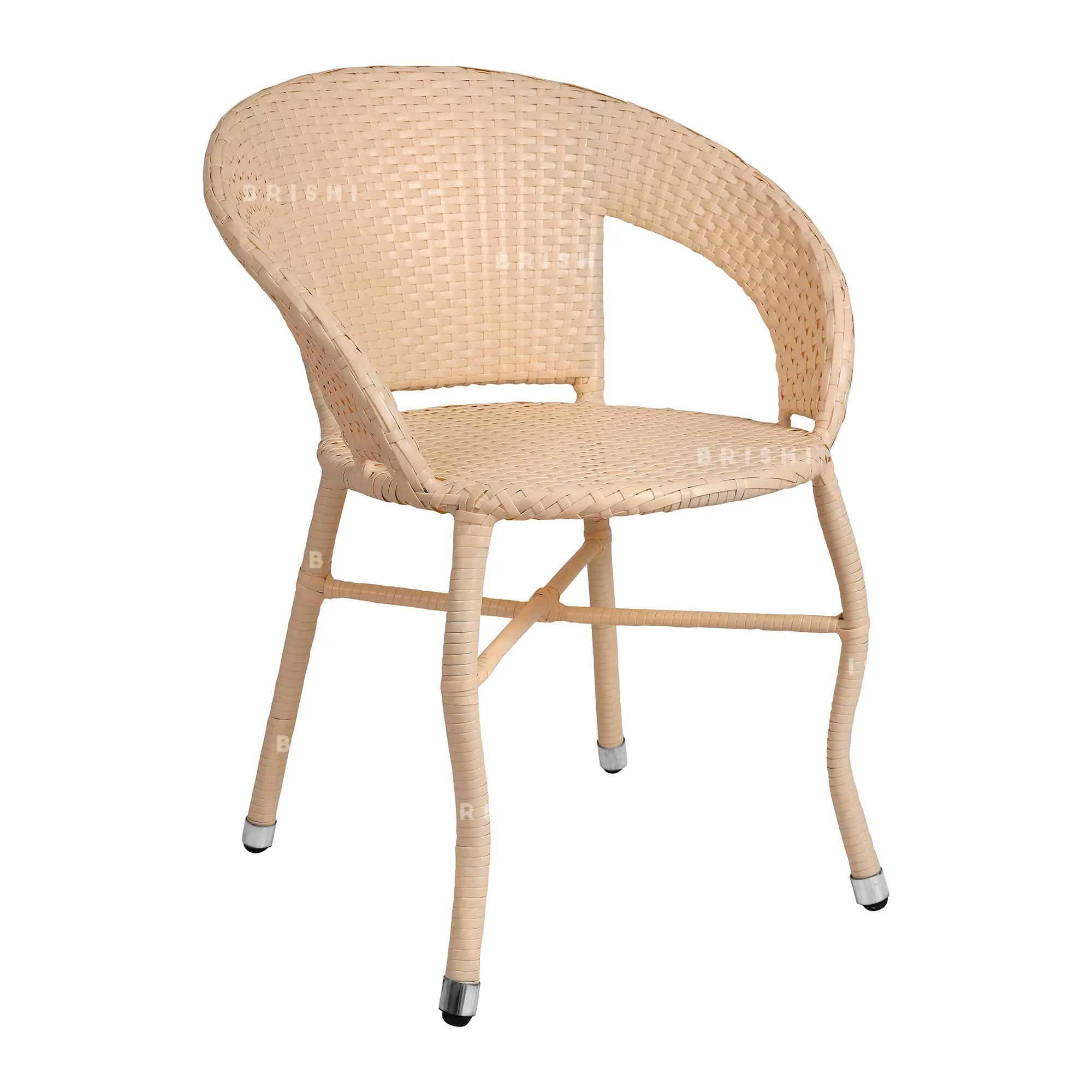 BRISHI Garden Patio Seating Chair and Table Set Outdoor Balcony Garden Coffee Table Set Furniture with 1 Table and 4 Chairs Set (Cream)