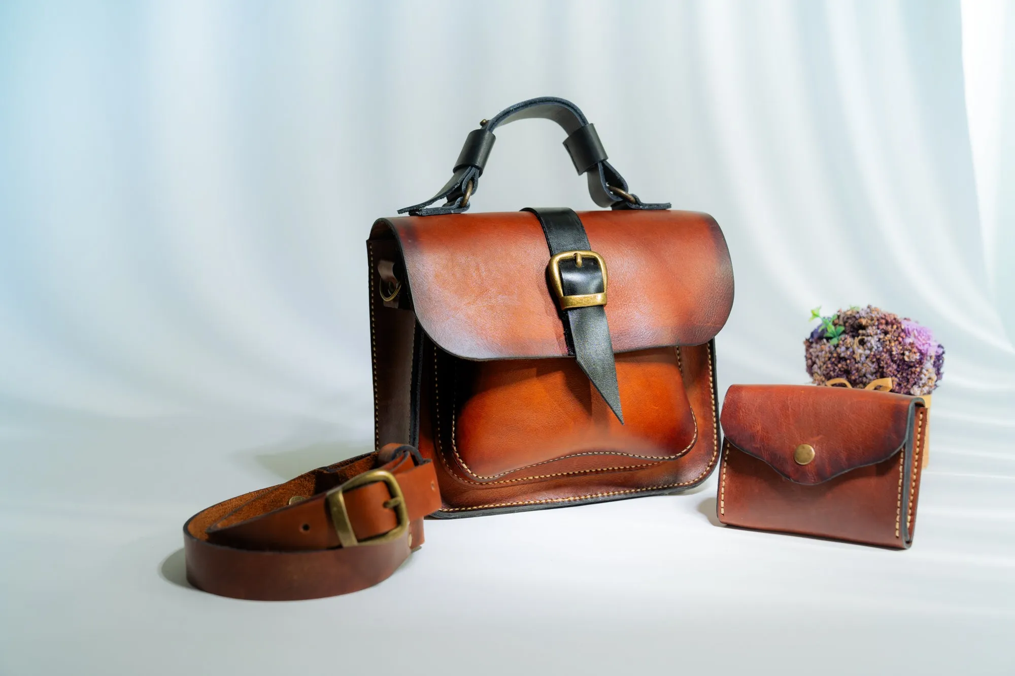 Brown Handbag Set