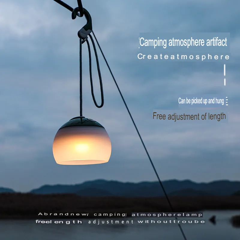 Camping light waterproof high brightness LED camping light multifunctional atmosphere light Type-c rechargeable hanging light outdoor light