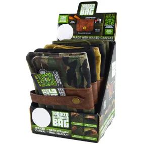 Canvas Tobacco Accessories Bag with Leather Strap - 6 Pieces Per Retail Ready Display 22541