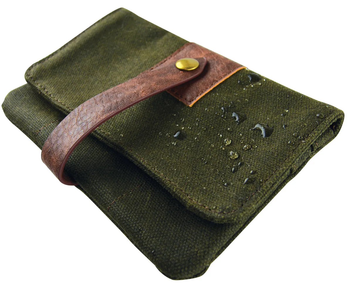 Canvas Tobacco Accessories Bag with Leather Strap - 6 Pieces Per Retail Ready Display 22541