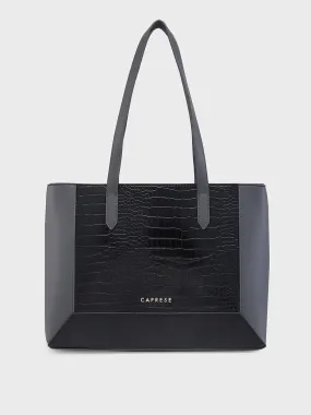 Caprese Rae Tote Medium Croco Womens Office Handbag Black