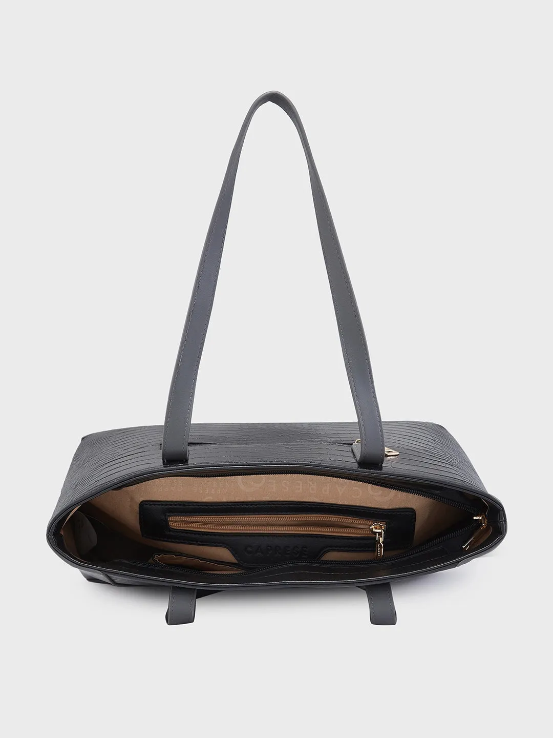 Caprese Rae Tote Medium Croco Womens Office Handbag Black