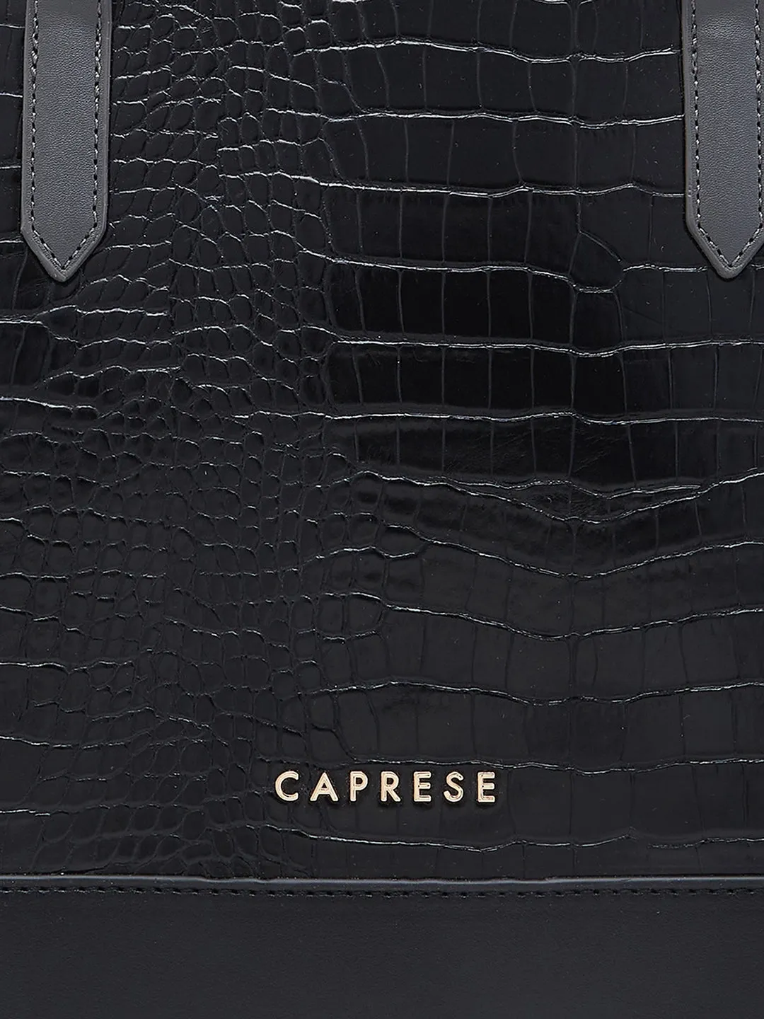 Caprese Rae Tote Medium Croco Womens Office Handbag Black