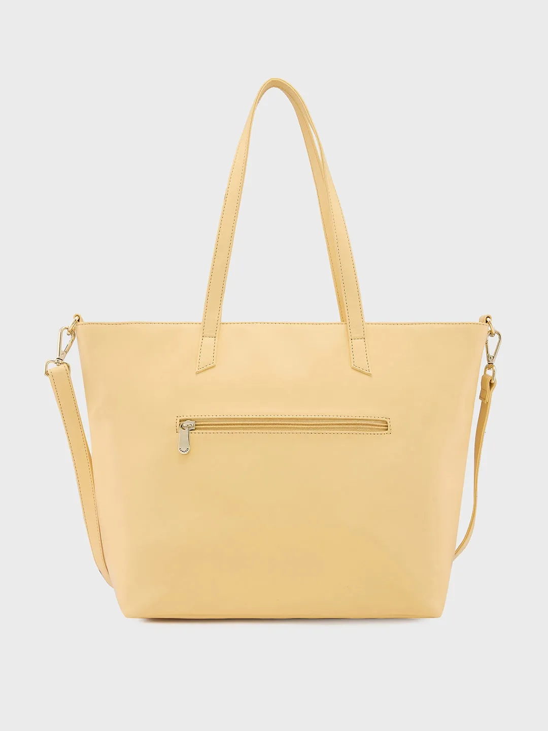 Caprese Shanaya Tote Medium Printed Womens Office Handbag Yellow