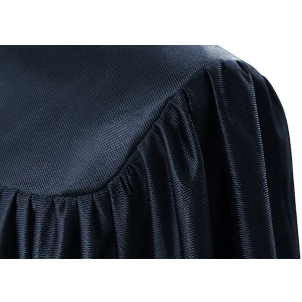 Child Shiny Navy Blue Graduation Gown - Preschool & Kindergarten Gowns