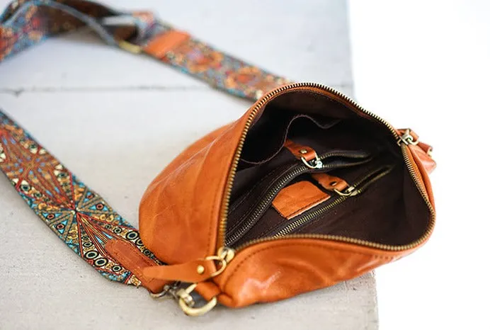 Cool Womens Brown Chest Bag With Boho Strap Sling Purse For Ladies