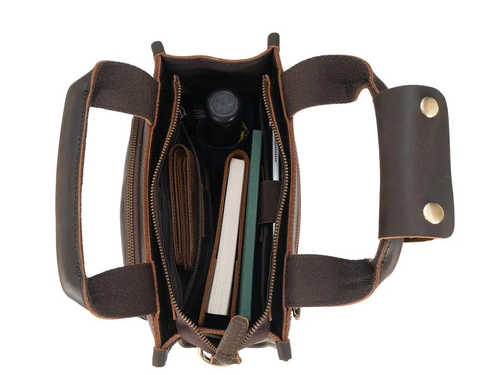 Crazy Horse Leather Shoulder Bag Messenger Bag