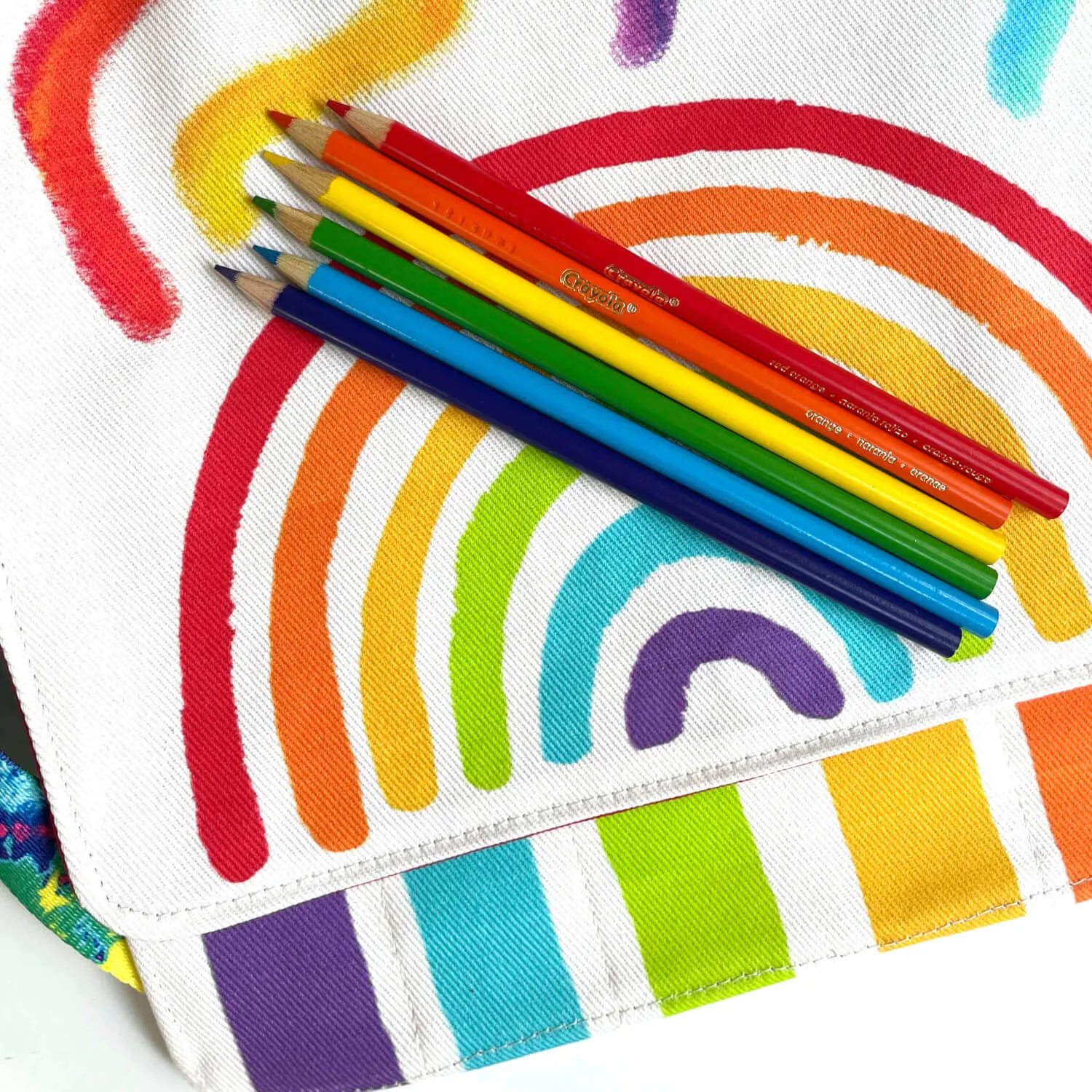 Cute Rainbow Backpack | Colorful Kids Rainbow Book Bag