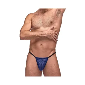 Diamond Mesh Posing Strap Blue O/S