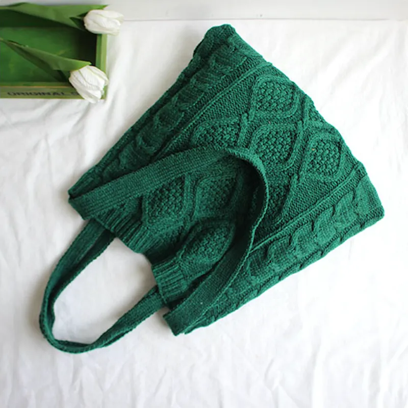 Elena Handbags Large Knit Fashion Shoulder Bag