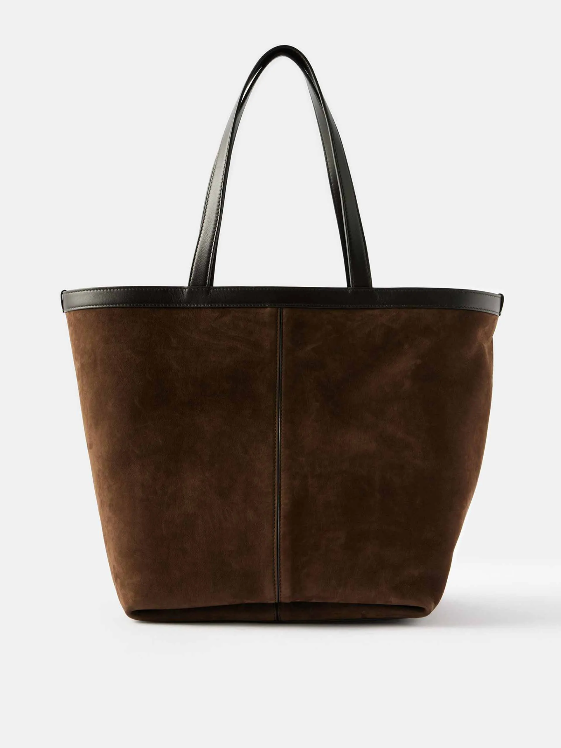 Flip flap Intrecciato-leather and suede tote bag