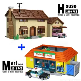 Fun & Eco-Friendly Simpsons Kwik-E-Mart Building Blocks Kit for Kids - 6 Years 