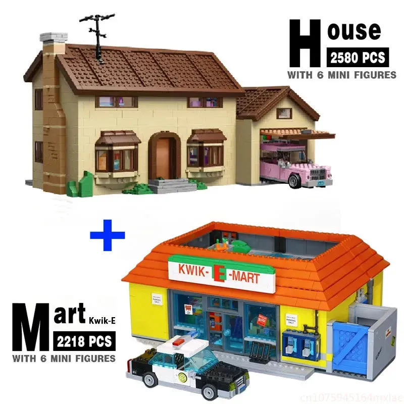 Fun & Eco-Friendly Simpsons Kwik-E-Mart Building Blocks Kit for Kids - 6 Years 
