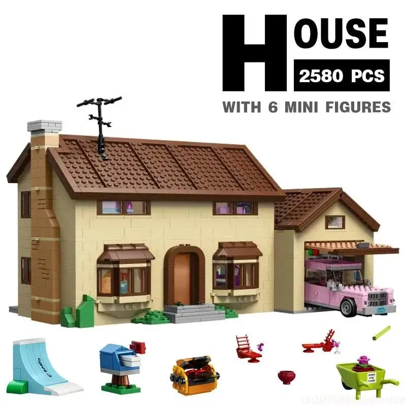 Fun & Eco-Friendly Simpsons Kwik-E-Mart Building Blocks Kit for Kids - 6 Years 