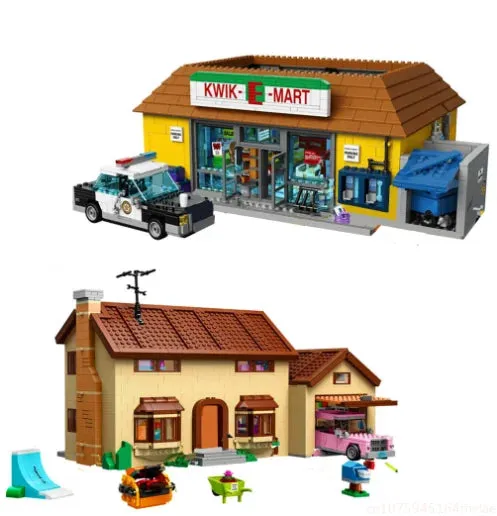 Fun & Eco-Friendly Simpsons Kwik-E-Mart Building Blocks Kit for Kids - 6 Years 