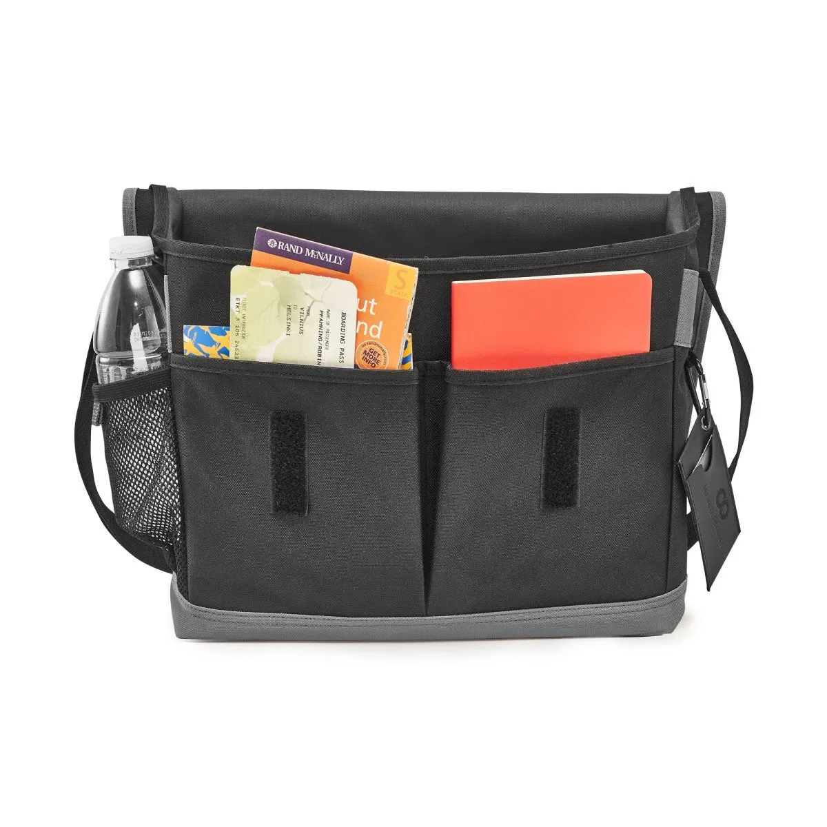 Gemline Black Vector Messenger Bag