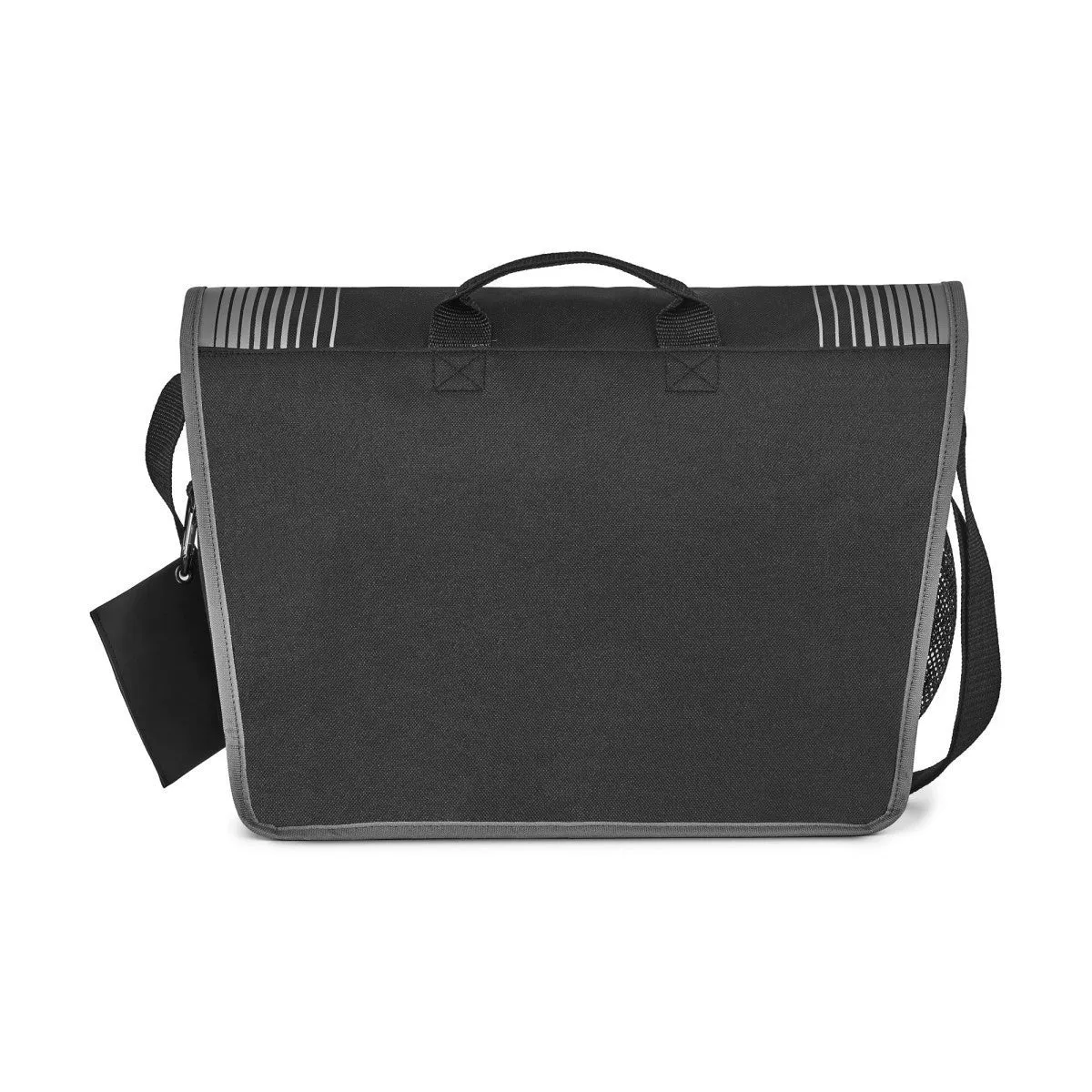 Gemline Black Vector Messenger Bag