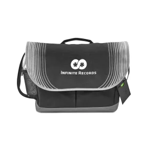 Gemline Black Vector Messenger Bag