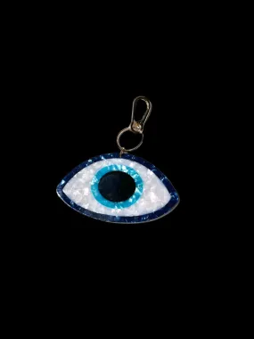 Hand-painted Evil Eye Bag Charm   Keychain | Eco-Friendly
