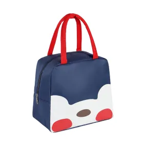 Homestic Lunch Bag | Lunch Bag for Office | Lunch Bag for College | Reusable Lunch Bag | Lunch Bag for Adults | Tiffin Lunch Bag with Handle | Printed | LYN11-NVY | Navy Blue