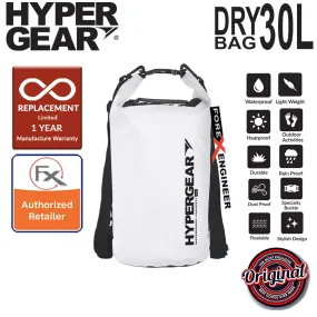HyperGear 30L Dry Bag - IPX6 Waterproof Specification - Pearl White
