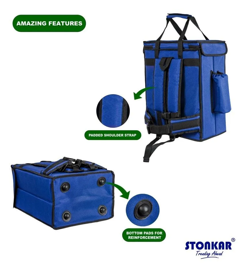 Insulated Delivery Bag | Thermal Bag for Hot and Cold Delivery | Size 18" Inch (Navy Blue)