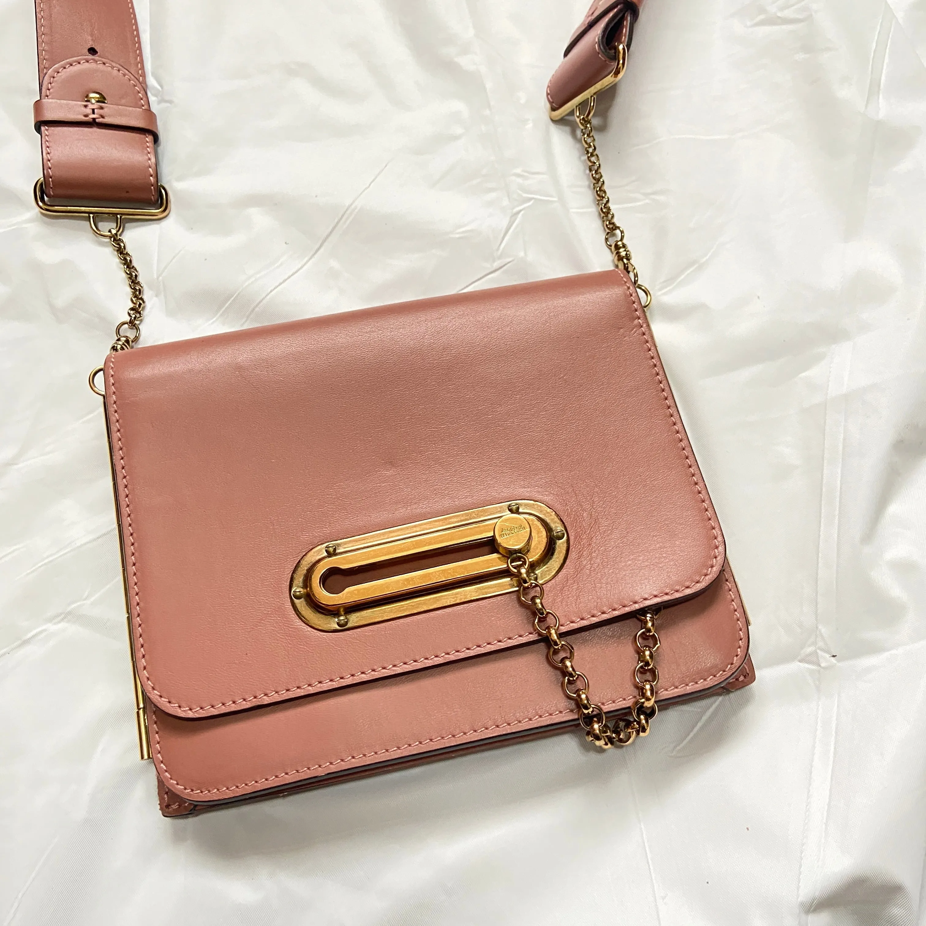 Jean paul Gaultier door chain lock leather handbag bag